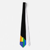 LGBT Rainbow American Flag Stropdas (Voorkant)