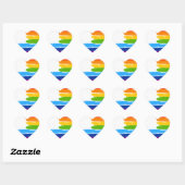LGBT Rainbow American Pride Vlag Hart Sticker (Vel)