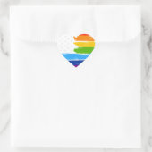 LGBT Rainbow American Pride Vlag Hart Sticker (Tas)