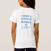 LGBT Rainbow Awareness Ribbon Angel Custom Shirt (Achterkant)