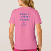LGBT Rainbow Awareness Ribbon Angel Custom Shirt (Achterkant)