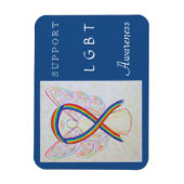 LGBT Rainbow Awareness Ribbon Angel Magnet Magneet (Verticaal)