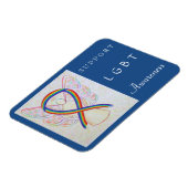 LGBT Rainbow Awareness Ribbon Angel Magnet Magneet (Linkerzijde)