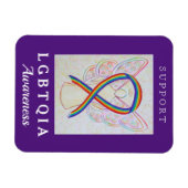 LGBT Rainbow Awareness Ribbon Angel Magnet Magneet (Horizontaal)