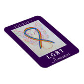 LGBT Rainbow Awareness Ribbon Angel Magnet Magneet (Rechterzijde)
