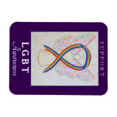 LGBT Rainbow Awareness Ribbon Angel Magnet Magneet (Horizontaal)