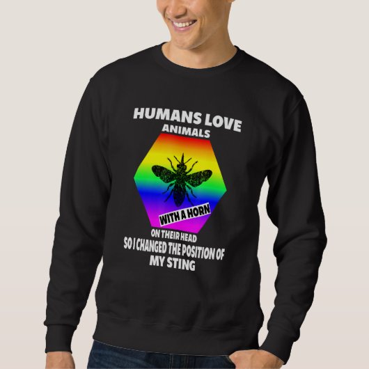 Lgbt Rainbow Bee Idee a Apioloog bijenimker Trui (Voorkant)