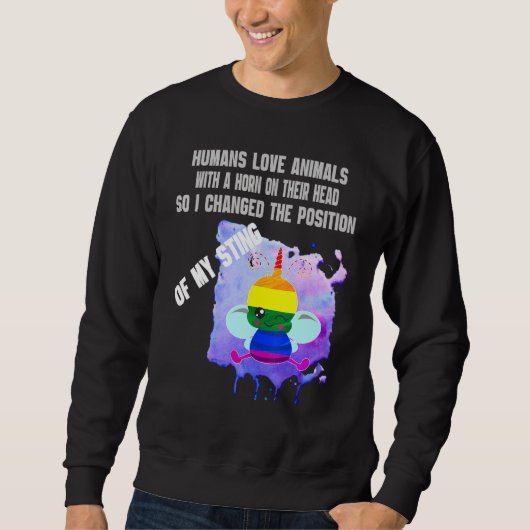 Lgbt Rainbow Bee Idee a Apioloog bijenimker Trui (Voorkant)