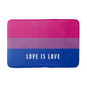 LGBT Rainbow Bisexual Pride Flag aangepaste tekst Badmat (Voorkant)