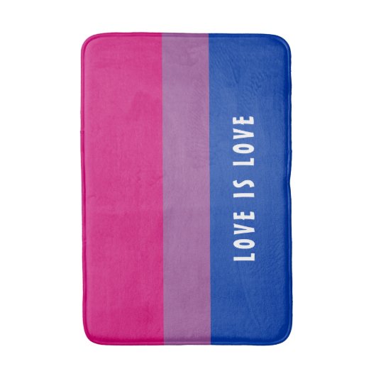 LGBT Rainbow Bisexual Pride Flag aangepaste tekst Badmat (Voorkant Verticaal)