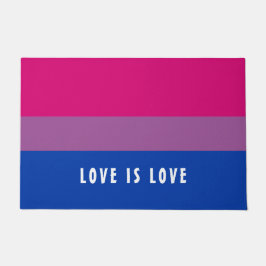 LGBT Rainbow Bisexual Pride Flag aangepaste tekst Deurmat