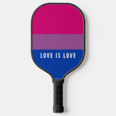 LGBT Rainbow Bisexual Pride Flag aangepaste tekst Pickleball Paddle (Voorkant)