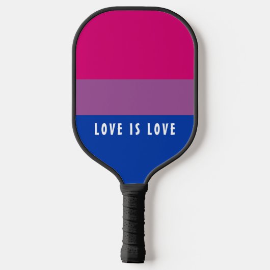 LGBT Rainbow Bisexual Pride Flag aangepaste tekst Pickleball Paddle (Achterkant)