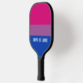 LGBT Rainbow Bisexual Pride Flag aangepaste tekst Pickleball Paddle (Links)