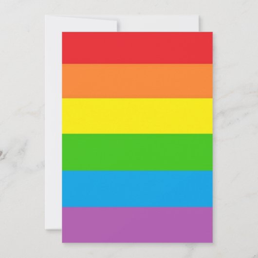 LGBT Rainbow bruiloft uitnodiging (Achterkant)