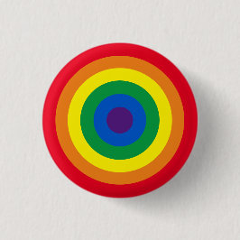 Lgbt rainbow bullseye gay pride vlag ronde button 3,2 cm