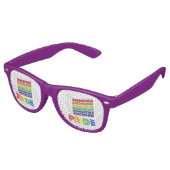 LGBT Rainbow Cake Slice Gay Pride Parade Shades Retro Zonnebril (Gekanteld)