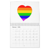 LGBT Rainbow Colors Heart Kalender (Feb 2026)