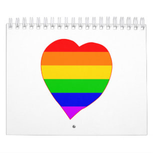 LGBT Rainbow Colors Heart Kalender