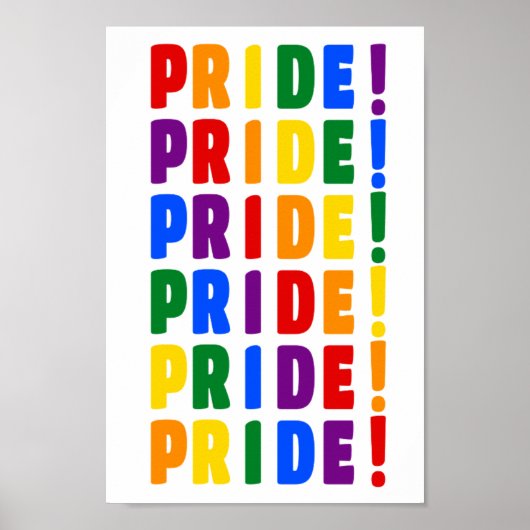 LGBT Rainbow Colors Pride Poster (Voorkant)
