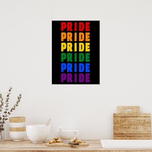 LGBT Rainbow Colors Pride Poster (Keuken)