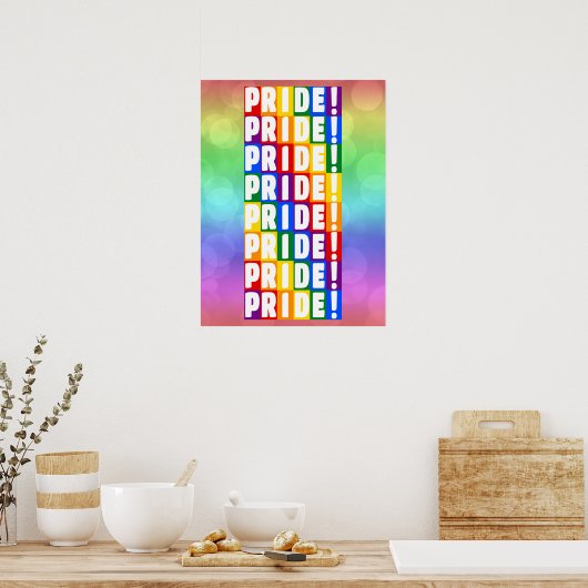 LGBT Rainbow Colors Pride Poster (Keuken)