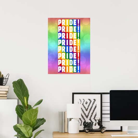 LGBT Rainbow Colors Pride Poster (Thuiskantoor)