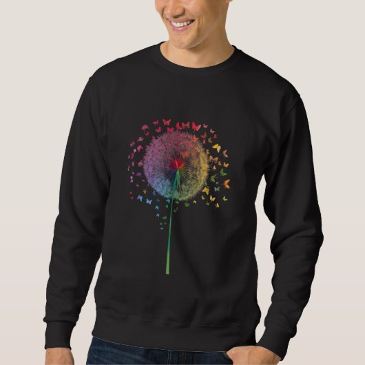 LGBT Rainbow Dandelion Art Graphic Gift Zomer Trui (Voorkant)
