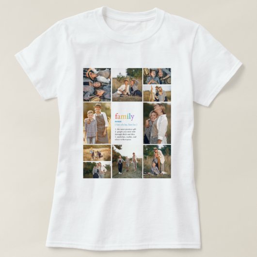 LGBT Rainbow Definitie Fotocollage T-shirt (Design voorkant)