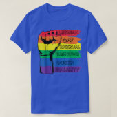 LGBT Rainbow Fist Pride Month LGBTQ Gay Pride T-shirt (Design voorkant)