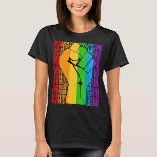 Lgbt Rainbow Flag Gay Pride Fist Queer Lgbetq Prid T-shirt
