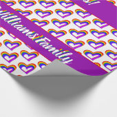 LGBT Rainbow Flag Heart Pattern Colorful Gay Pride Cadeaupapier (Hoek)