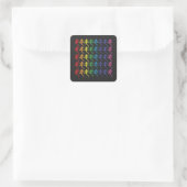 LGBT Rainbow Flag Lizards Vierkante Sticker (Tas)