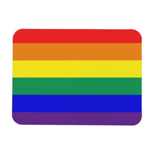 LGBT Rainbow Flag Magnet Magneet (Horizontaal)