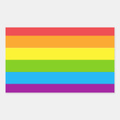 Lgbt Rainbow Flag Rechthoekige Sticker (Voorkant)