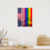 LGBT Rainbow Flag Reflectie Rally Banner Poster (Keuken)