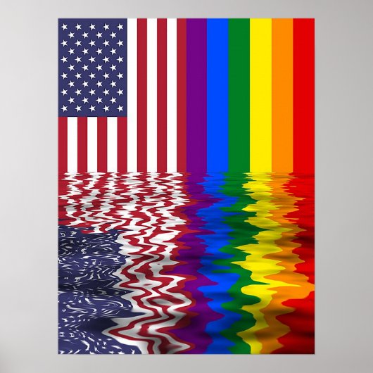 LGBT Rainbow Flag Reflectie Rally Banner Poster (Voorkant)