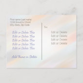 LGBT Rainbow Flag Script Creëer Uw eigen Gay Party Uitnodiging Briefkaart (Achterkant)