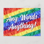 LGBT Rainbow Flag Script Creëer Uw eigen Gay Party Uitnodiging Briefkaart (Voorkant)