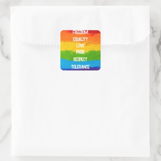 LGBT Rainbow Flag Square Sticker – Pride LGBTQ+ (Tas)