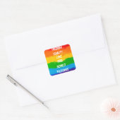 LGBT Rainbow Flag Square Sticker – Pride LGBTQ+ (Envelop)
