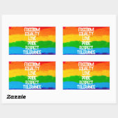 LGBT Rainbow Flag Square Sticker – Pride LGBTQ+ (Vel)