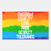 LGBT Rainbow Flag Square Sticker – Pride LGBTQ+ (Voorkant)