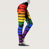 LGBT Rainbow Flag Text Gay Pride 2021 LGBTQ Leggings (Rechts)