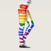 LGBT Rainbow Flag Text Gay Pride 2021 LGBTQ Leggings (Rechts)
