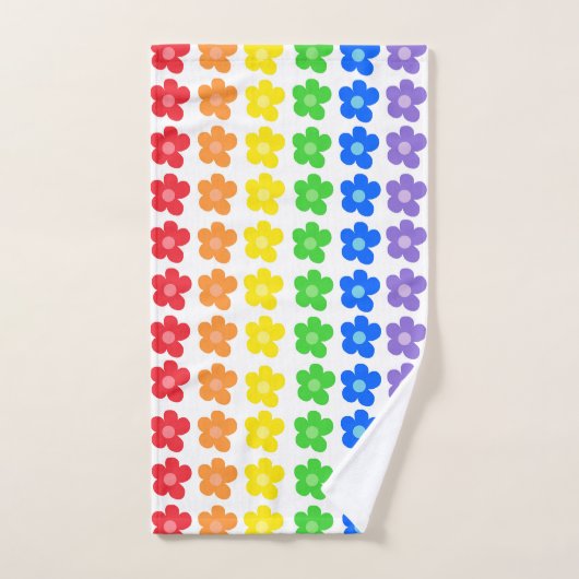 LGBT Rainbow Flowers Gay Pride Freedom & Equality Bad Handdoek (Handdoek)