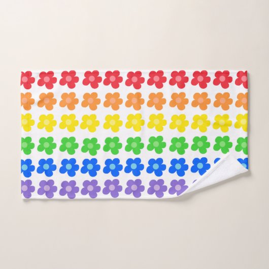 LGBT Rainbow Flowers Gay Pride Freedom & Equality Bad Handdoek (Handdoek)