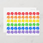 LGBT Rainbow Flowers Gay Pride Freedom & Equality Briefkaart (Voorkant / Achterkant)