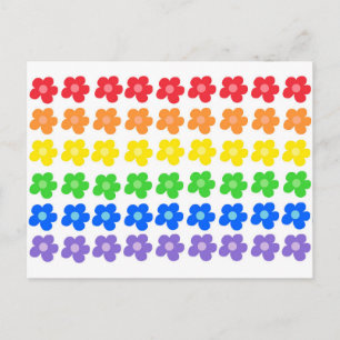 LGBT Rainbow Flowers Gay Pride Freedom & Equality Briefkaart