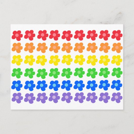 LGBT Rainbow Flowers Gay Pride Freedom & Equality Briefkaart (Voorkant)